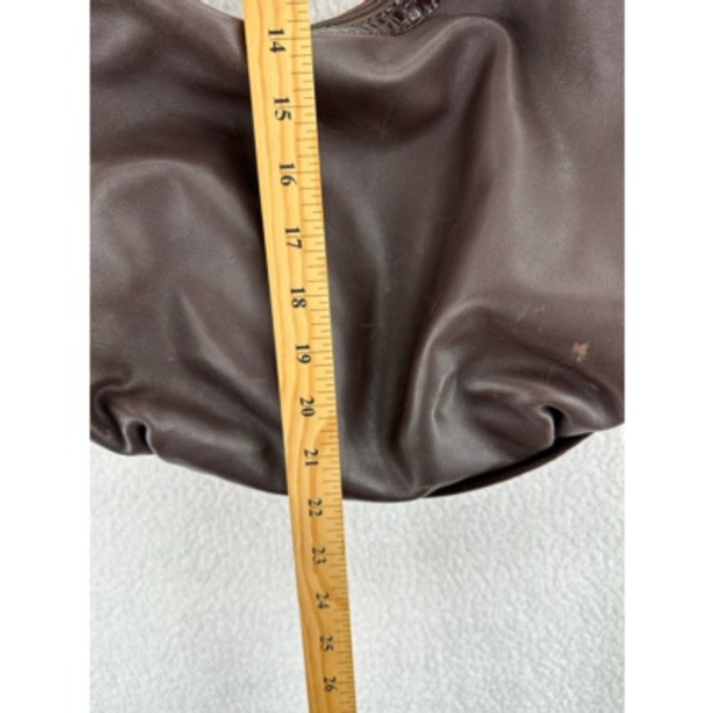 Brighton Hobo Bag Womens Brown Leather Croc Trim Silver Hardware Good Condition - Picture 6 of 11